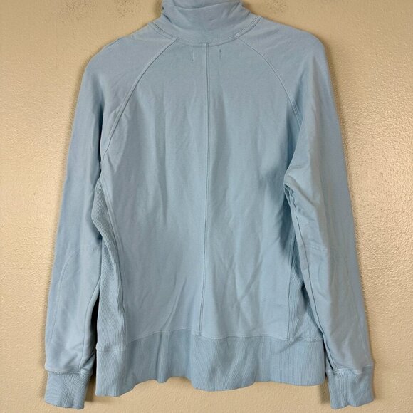 American Giant Women's Full Zip Sweatshirt Stretch Performance Sky Blue XL - Picture 4 of 5
